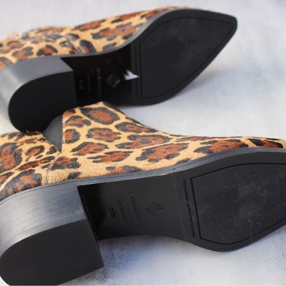 Antonio Melani lavonnie leopard print haircalf block heel pointed booties SZ 7.5 - Picture 5 of 5